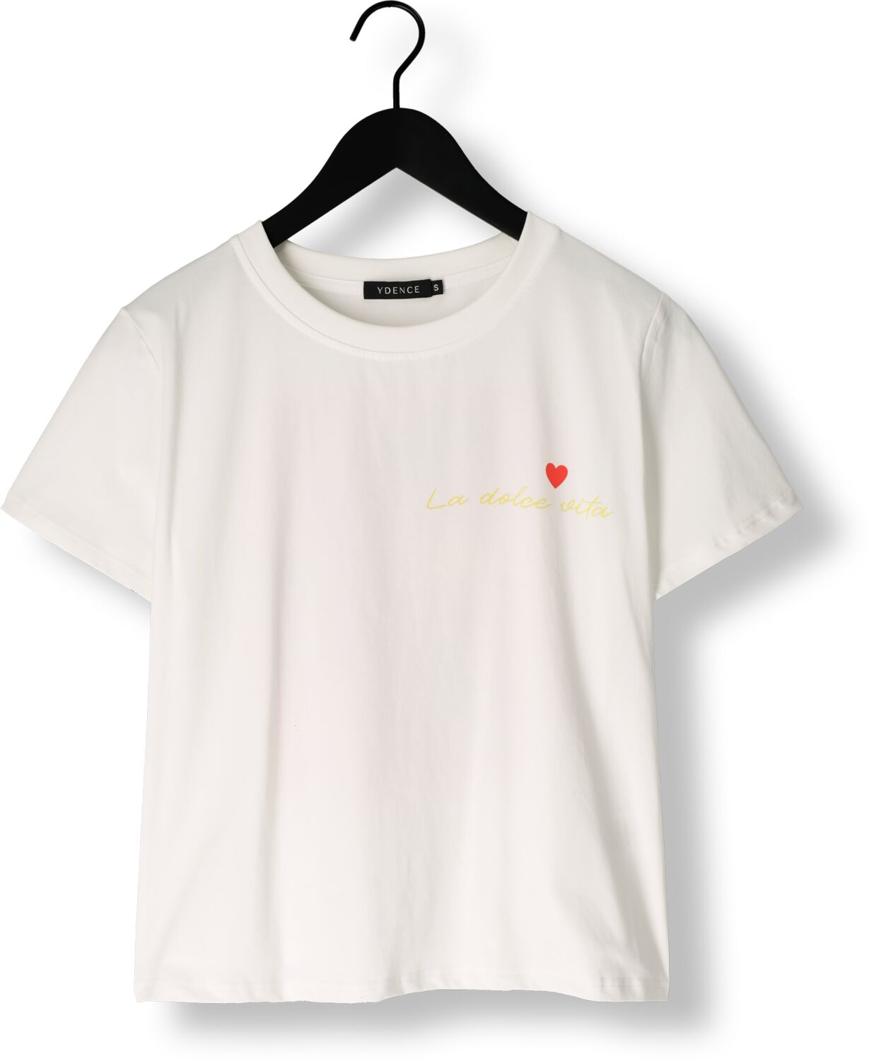 YDENCE Dames Tops & T-shirts T-shirt La Dolce Vita Wit