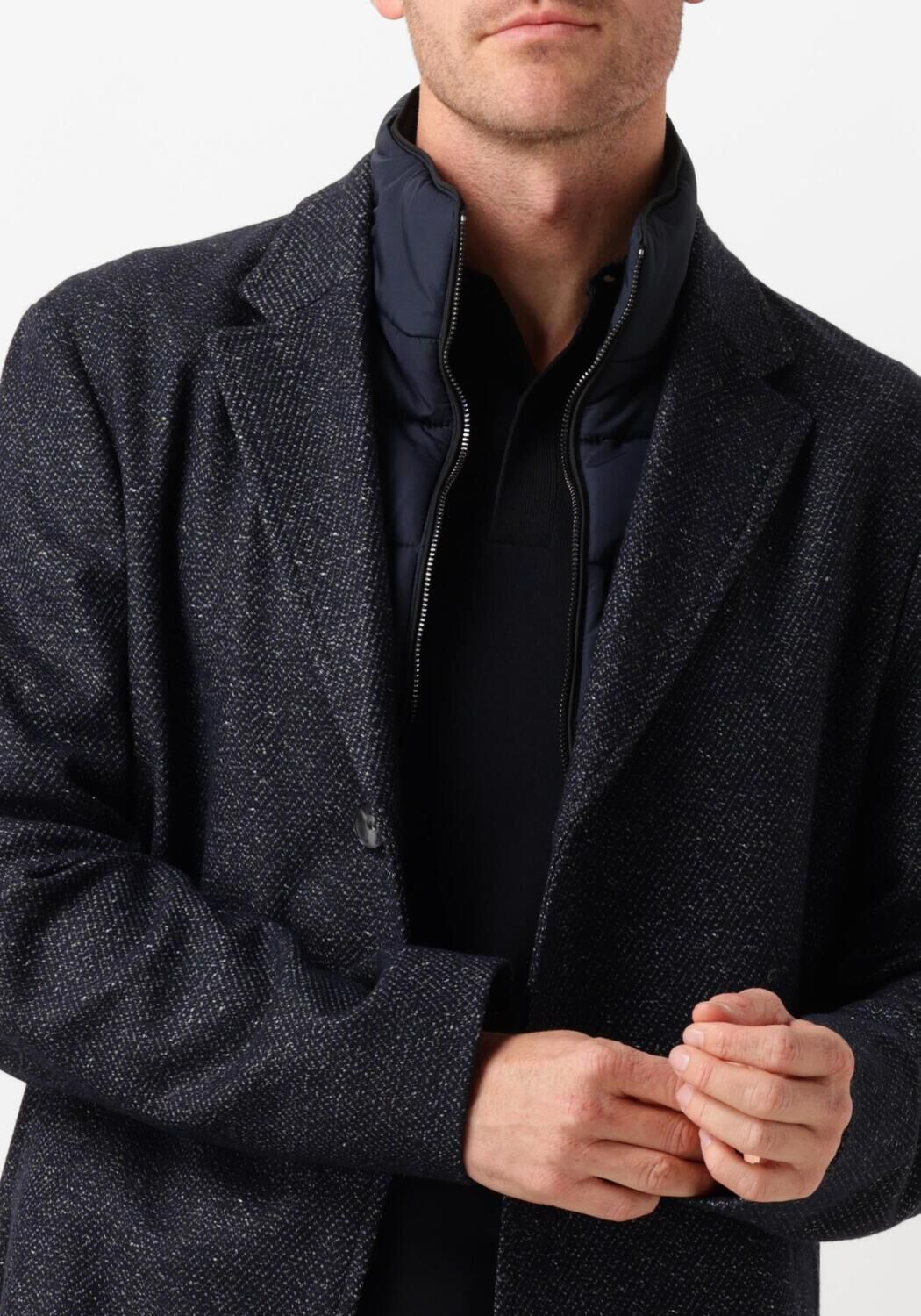 BOSS BLACK Heren Jassen H-hyde-bib-234 Donkerblauw