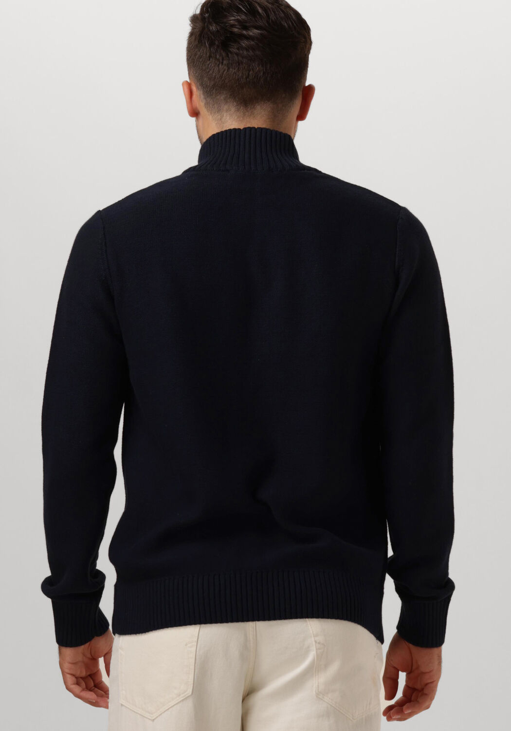 SELECTED HOMME Heren Truien & Vesten Slhaxel Ls Knit Half Zip Donkerblauw
