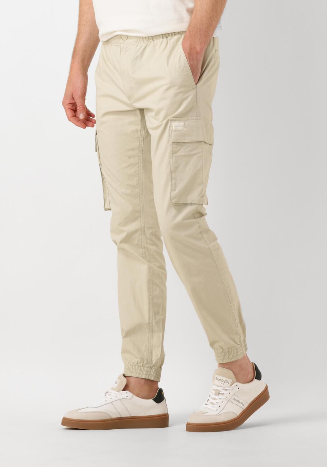 Calvin Klein Jeans Skinny fit cargobroek met labelpatch