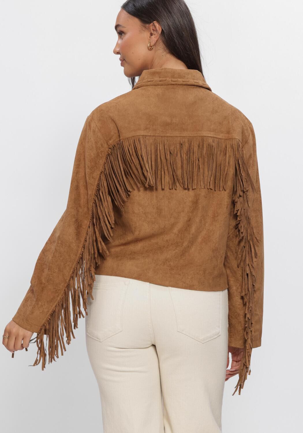 Bruine NEO NOIR Jack LAURON FAUX SUEDE JACKET - large