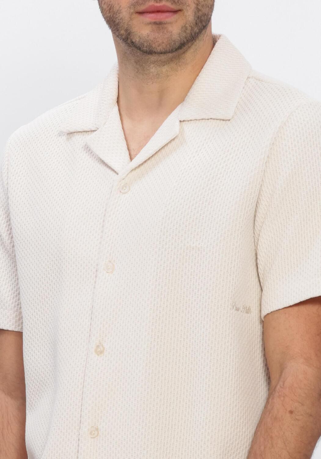 Beige PURE PATH Casual overhemd HONEYCOMB SHORTSLEEVED SHIRT - large