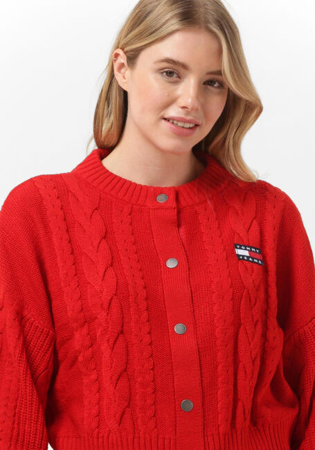 Rode TOMMY JEANS Vest SWEATERS BUTTON - large