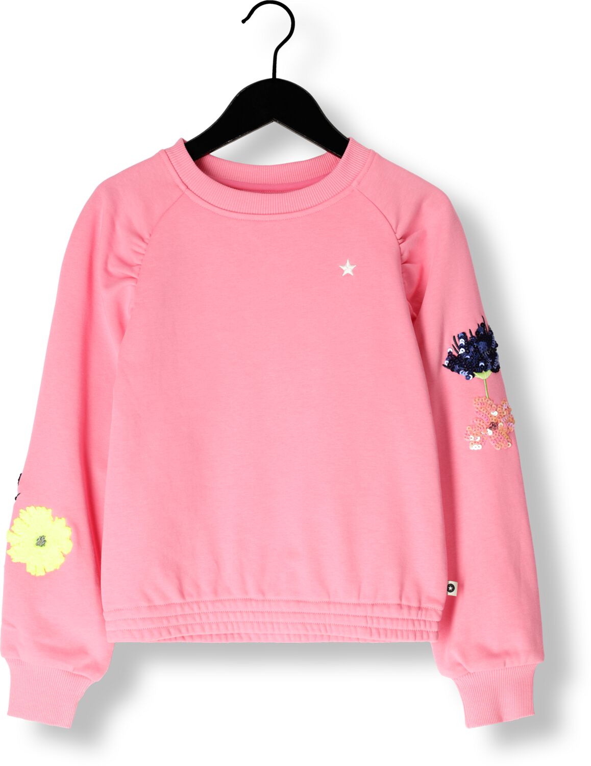 Like Flo gebloemde sweater zoetroze Bloemen 122 | Sweater van