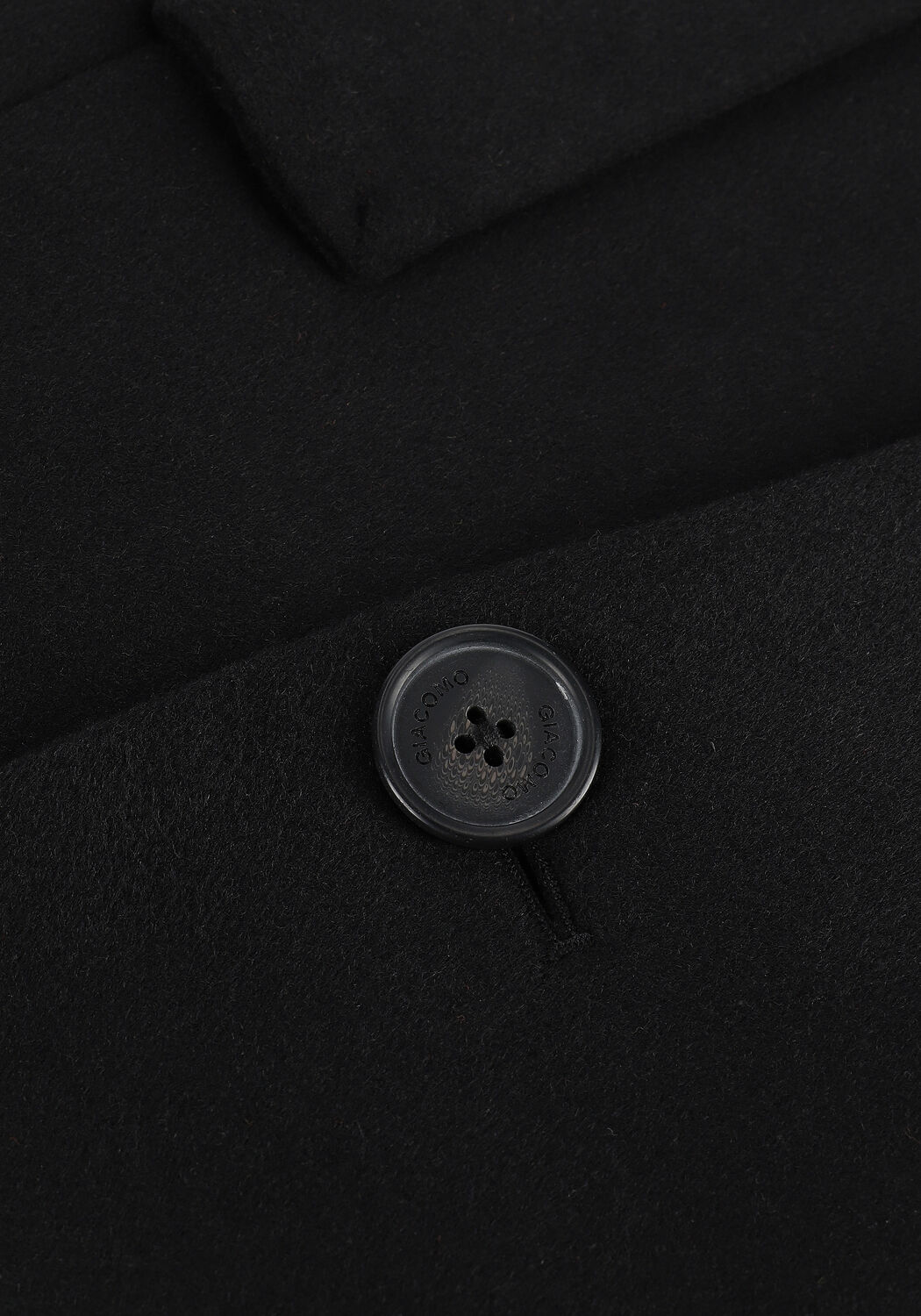 Zwarte GIACOMO THE JACKET Mantel 18 WOOL BLEND - large