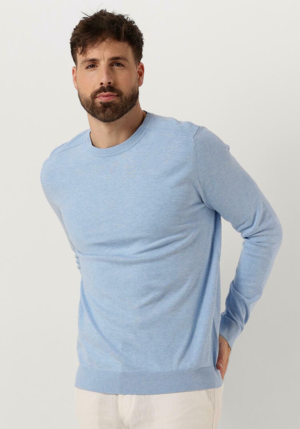 SELECTED HOMME Heren Truien & Vesten Slhberg Crew Neck Noos Lichtblauw