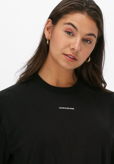Zwarte CALVIN KLEIN T-shirt MICRO BRANDING LOOSE TEE - large