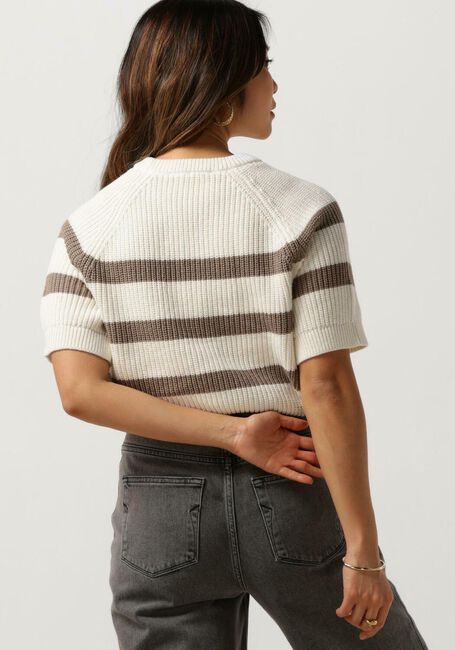 Witte SELECTED WOMEN Trui SLFBLOOMIE SS KNIT O-NECK - large