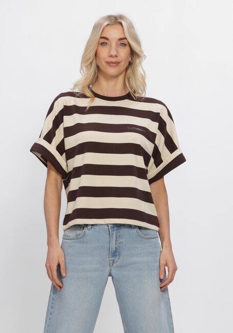 Bruine SUMMUM Tops & T-shirts TOP BIG STRIPE HEAVY JERSEY - large
