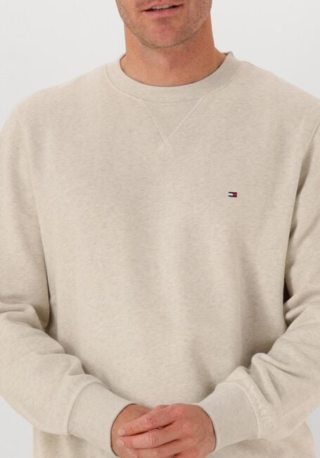 Ecru TOMMY HILFIGER Sweater ESS SEASONAL FLEECE CREWNECK - large