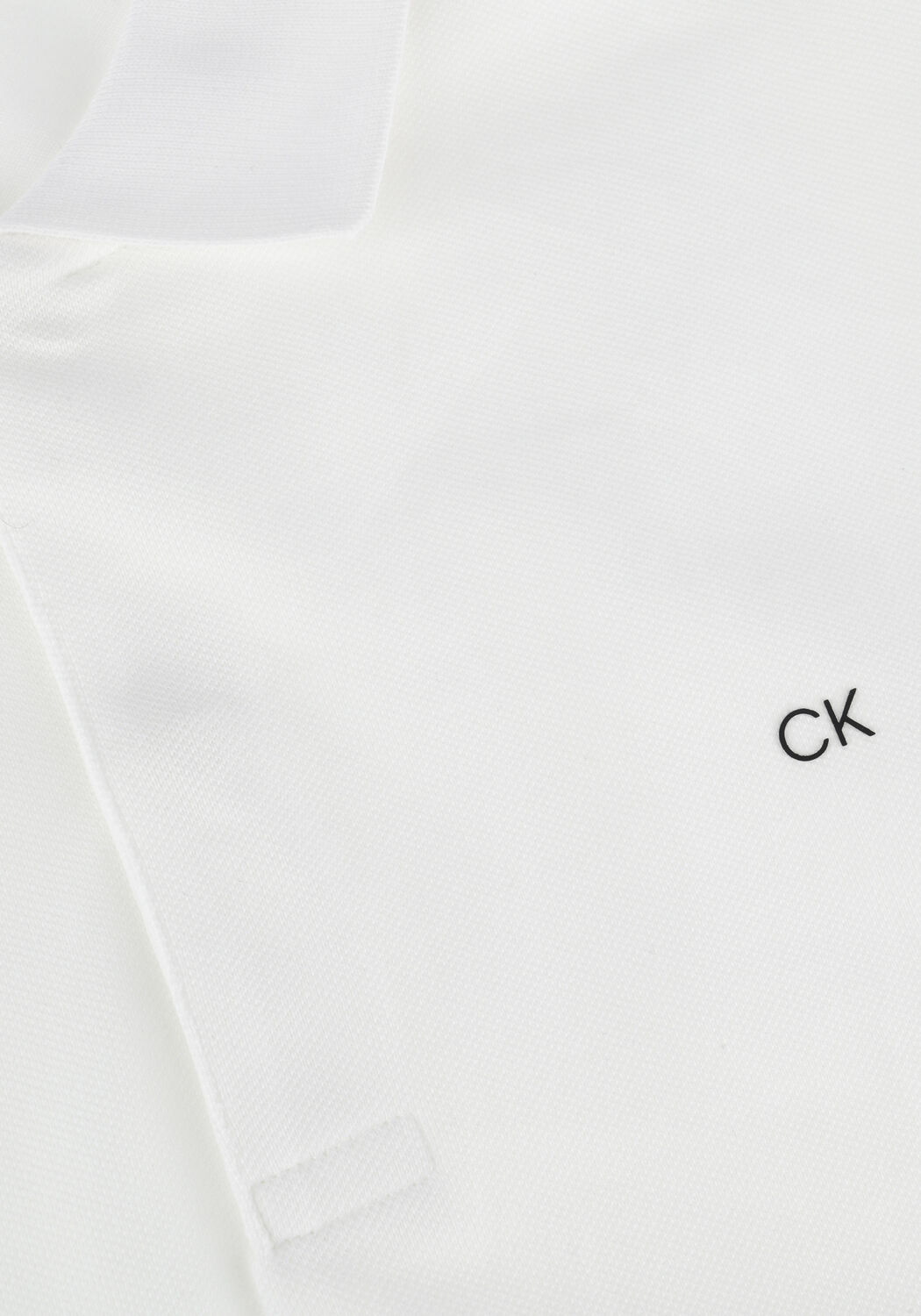 Witte CALVIN KLEIN Polo STRETCH PIQUE SLIM POLO - large