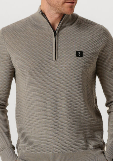 Lichtgrijze BUTCHER OF BLUE Trui STRUCTURE HALFZIP - large