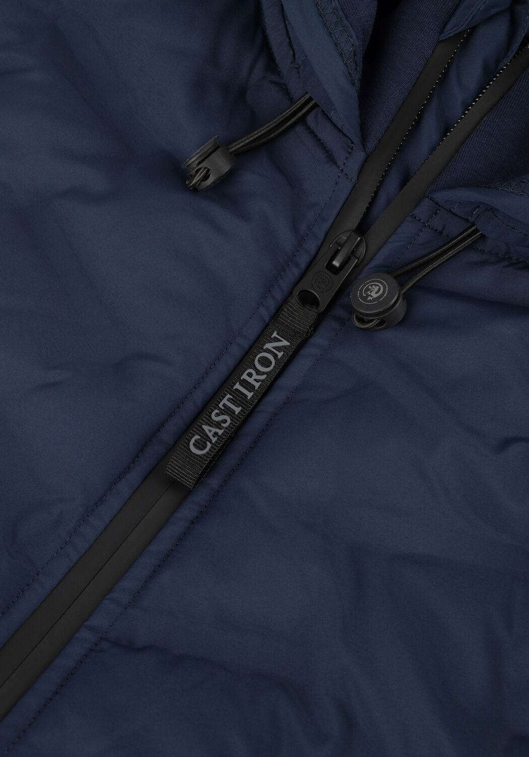 Blauwe CAST IRON Jack ZIP JACKET INTERLOCK NYLON - large
