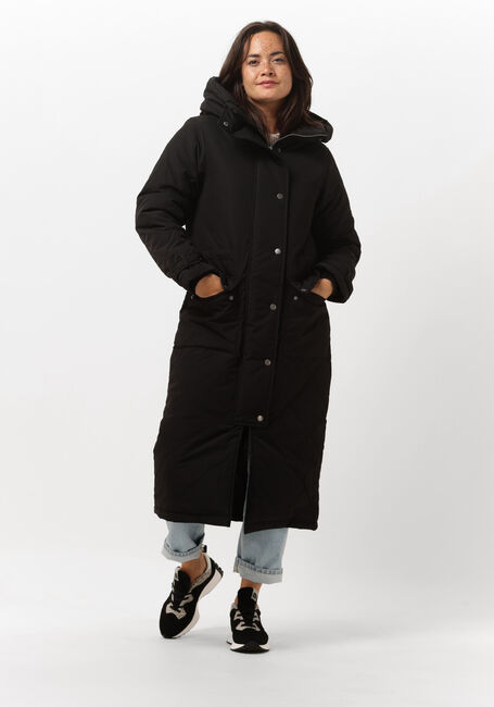 Zwarte OBJECT Gewatteerde jas KATIE LONG COAT - large