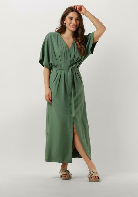 Groene ANOTHER LABEL Maxi jurk LOUISA DRESS S/S - large