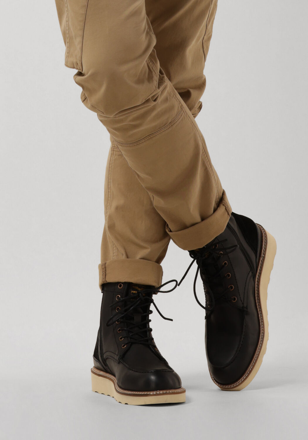 Heren veterboots zwart top