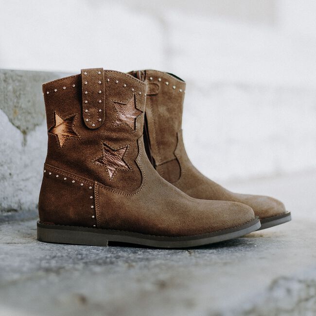 Cognac SHOESME Enkellaarsjes SILHOUET Cognac SHOESME Enkellaarsjes SILHOUET - large