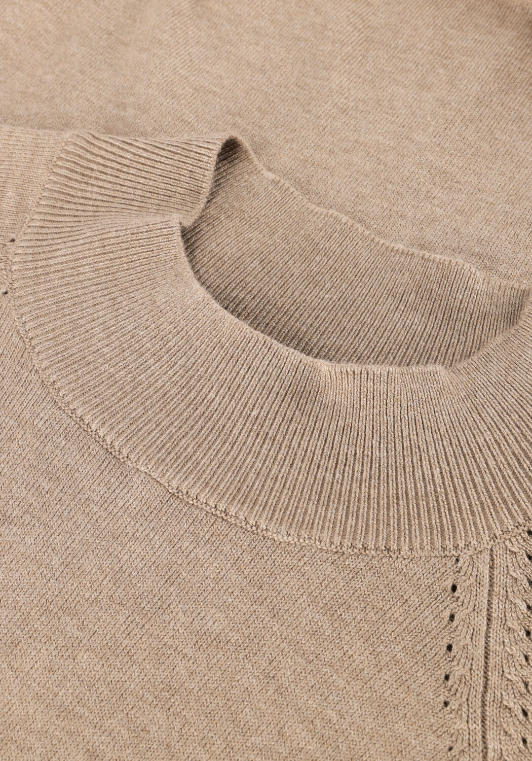 Beige SUMMUM Trui SHORT SLEEVE SWEATER SOFT VISCOSE POLYAMIDE KNIT - large