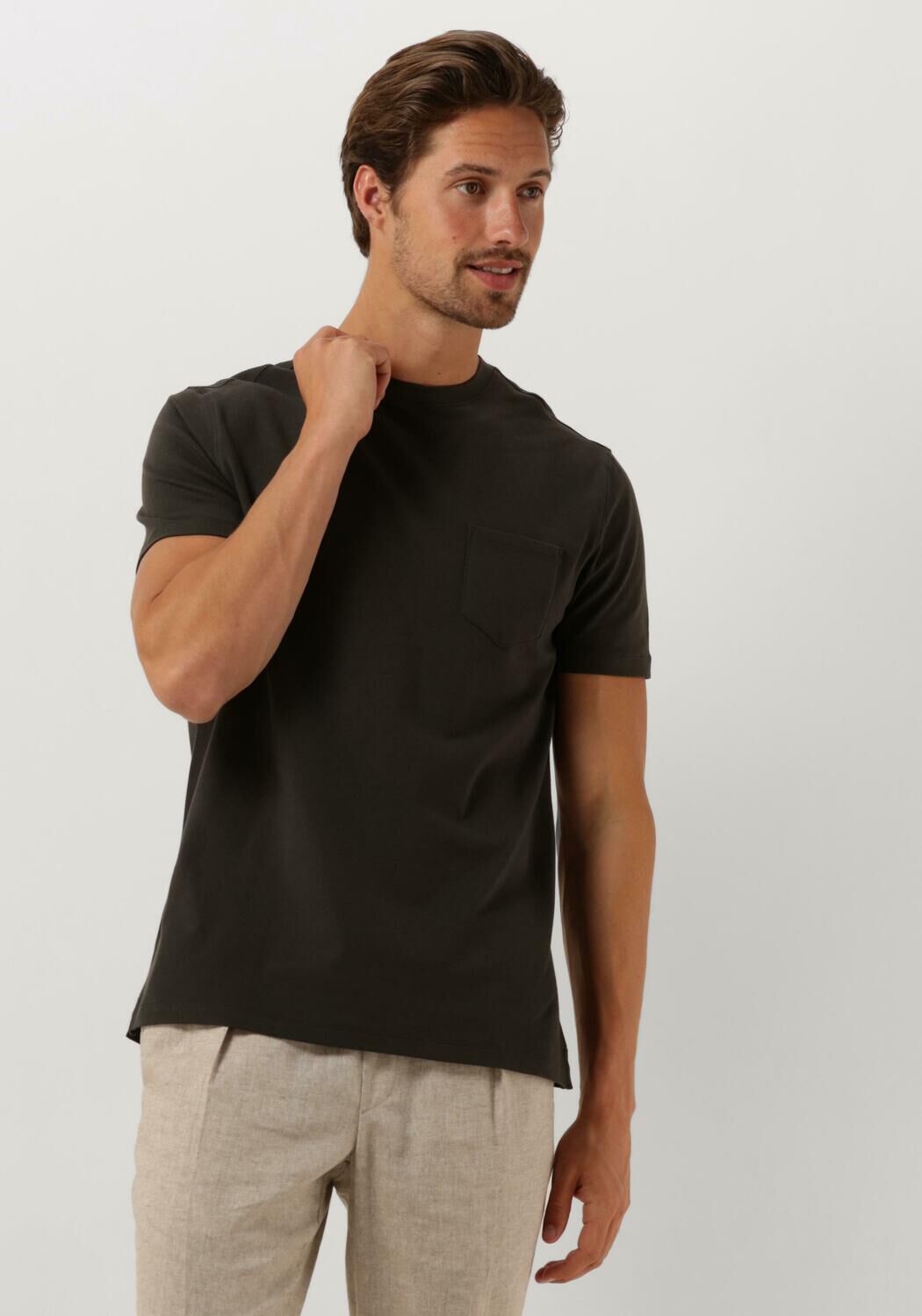 PROFUOMO Heren Polo's & T-shirts T-shirt Donkergroen