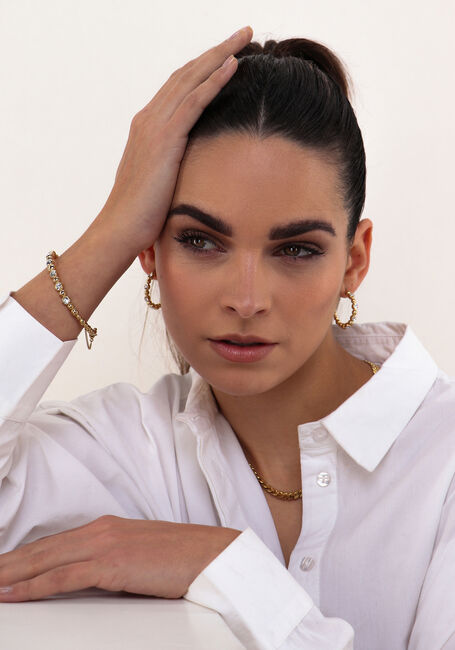 Goudkleurig NOTRE-V Oorbellen EARRING STONE CRYSTAL - large