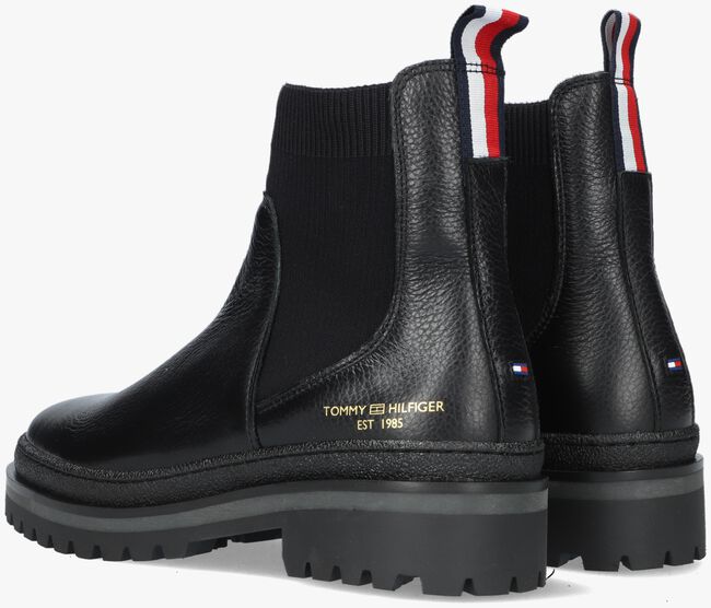Zwarte TOMMY HILFIGER Chelsea boots TH OUTDOOR KNIT FLAT - large