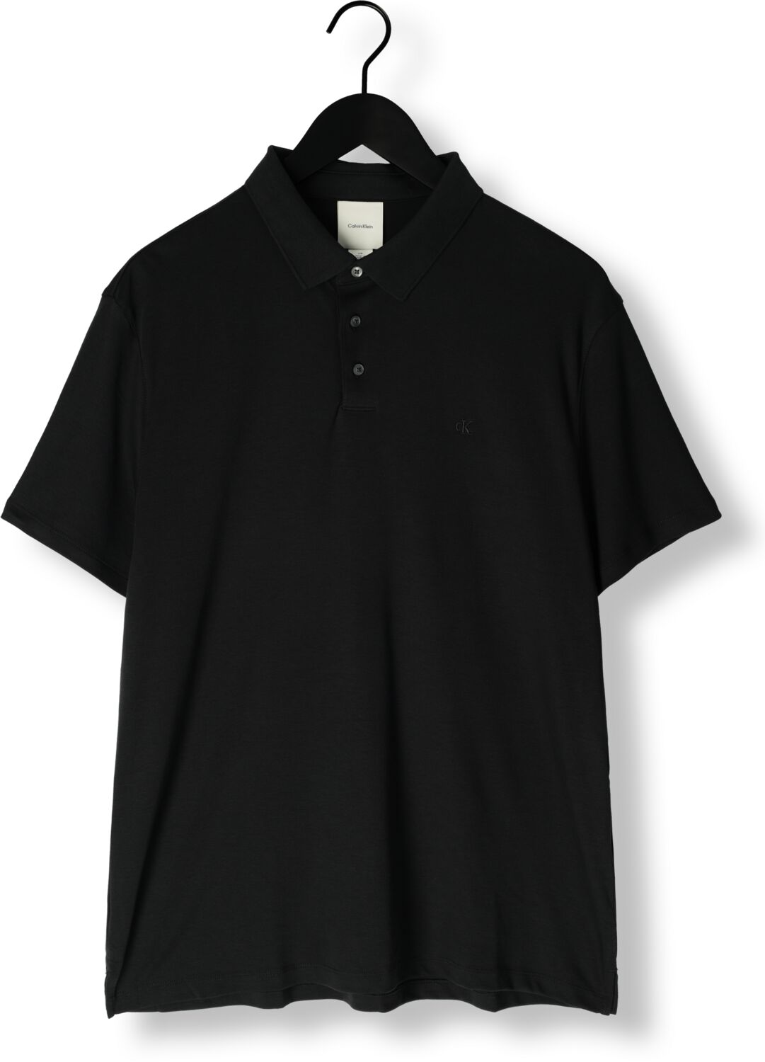CALVIN KLEIN Heren Polo's & T-shirts Ss Supima Chest Emb Zwart