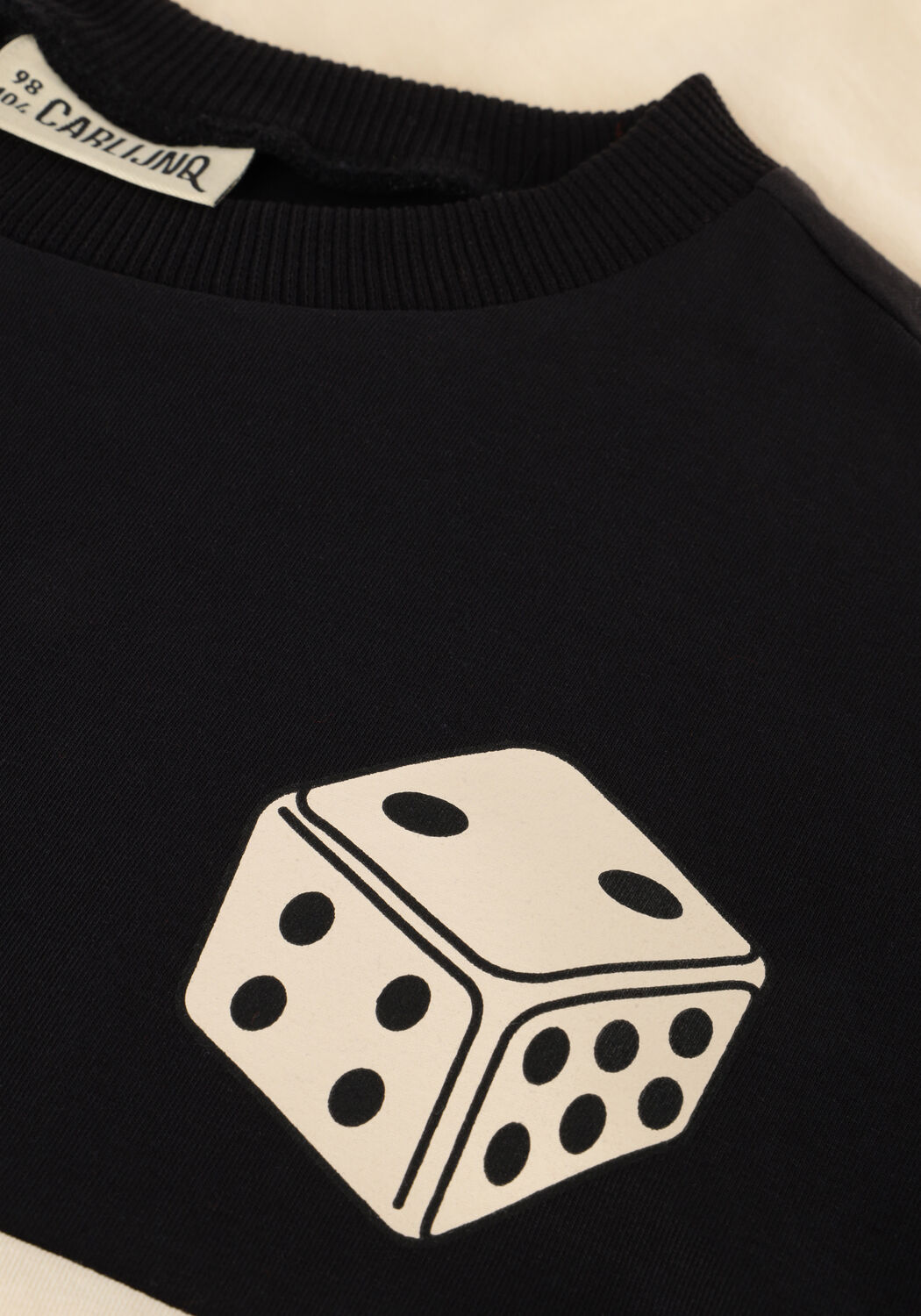 Zwarte CARLIJNQ T-shirt BASIC - OVERSIZED T-SHIRT WITH PRINT - large