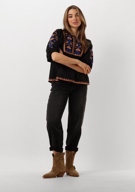 Zwarte BY-BAR Blouses GABIE EMBROIDERY BLOUSE - large