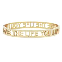 Gouden MY JEWELLERY Armband LOVE THE LIFE YOU LIVE OPEN - medium