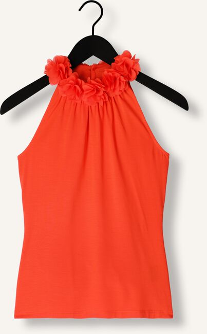 Oranje JANSEN AMSTERDAM Top TC356 SINGLET WITH FLOWERS AT NECKLINE Oranje JANSEN AMSTERDAM Top TC356 SINGLET WITH FLOWERS AT NECKLINE - large