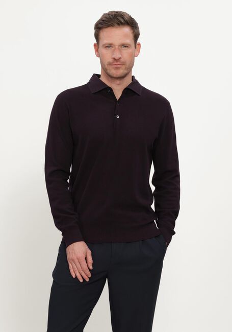 Bordeaux STEFANO LAURAN Trui POLO BUTTON COTTON - large