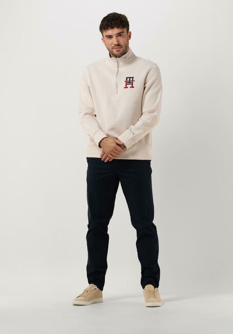 Gebroken wit TOMMY HILFIGER Trui ESSENTIAL MONOGRAM HALF ZIP - large