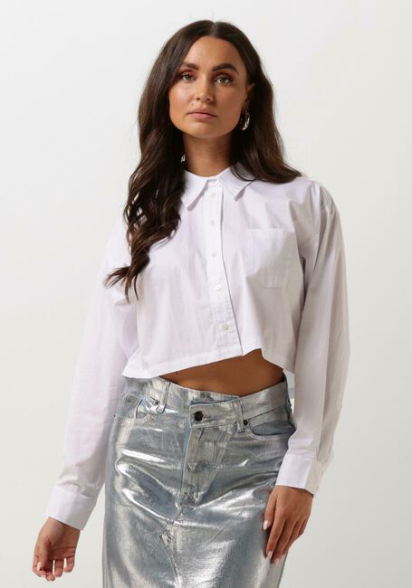 Witte CO'COUTURE Blouses COTTON CRISP CROPPED SHIRT - large