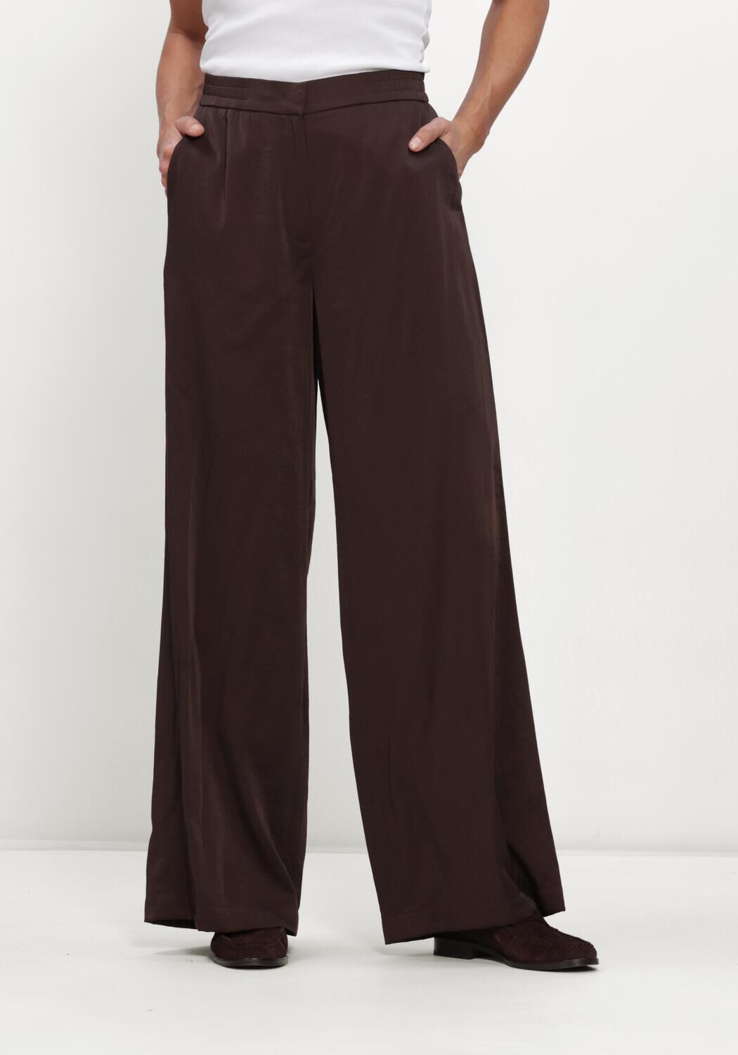 Bruine BEAUMONT Wijde broek JADA PANTS - large