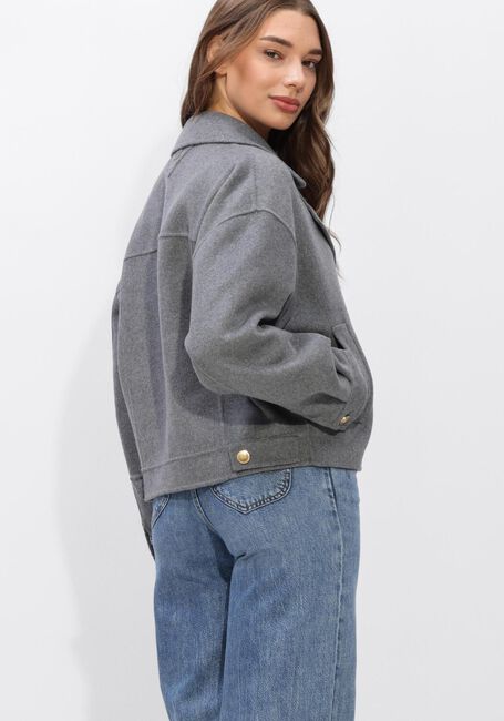 Grijze TOMMY HILFIGER Jack DF WOOL GOLD BUTTON PEACOAT - large