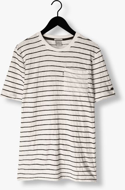 Gebroken wit CAST IRON T-shirt SHORT SLEEVE R-NECK REGULAR FIT COTTON SLUB - large