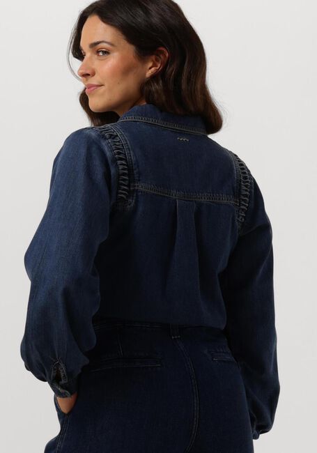 Blauwe SUMMUM Blouses DENIM BLOUSE LIGHTWEIGHT COTTON TENCEL - large