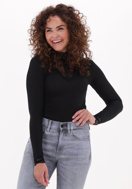 Zwarte Y.A.S. Top YASBLACE HIGHNECK TOP - large