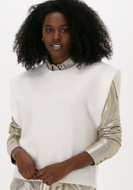 Gebroken wit JUST FEMALE Spencer COLDY KNIT VEST - large