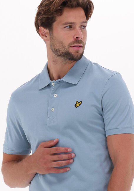 Lichtblauwe LYLE & SCOTT Polo PLAIN POLO SHIRT - large