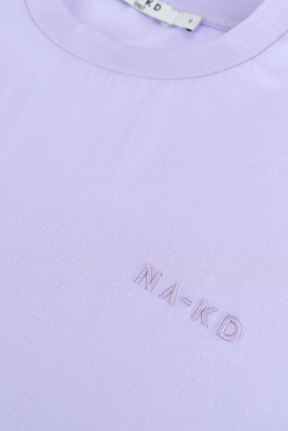 Lila NA-KD T-shirt ORGANIC LOGO OVERSIZED TEE - large