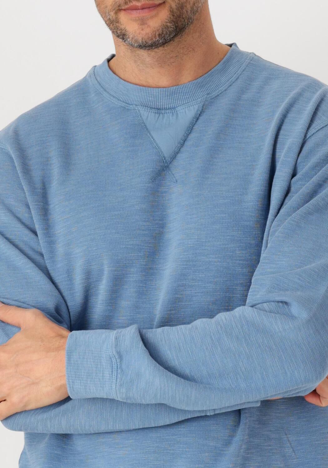 SCOTCH & SODA Heren Truien & Vesten Garment Dye Structured Sweatshirt Blauw