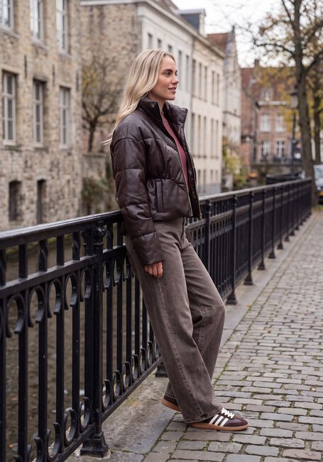 Bruine NUKUS Gewatteerde jas ANGELINA JACKET - large
