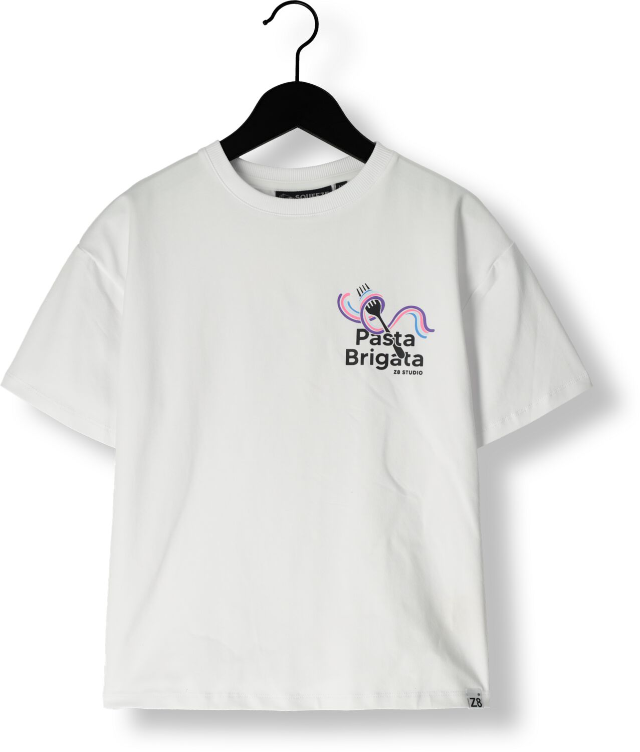 Z8 kids T-shirt Ricardo met backprint wit
