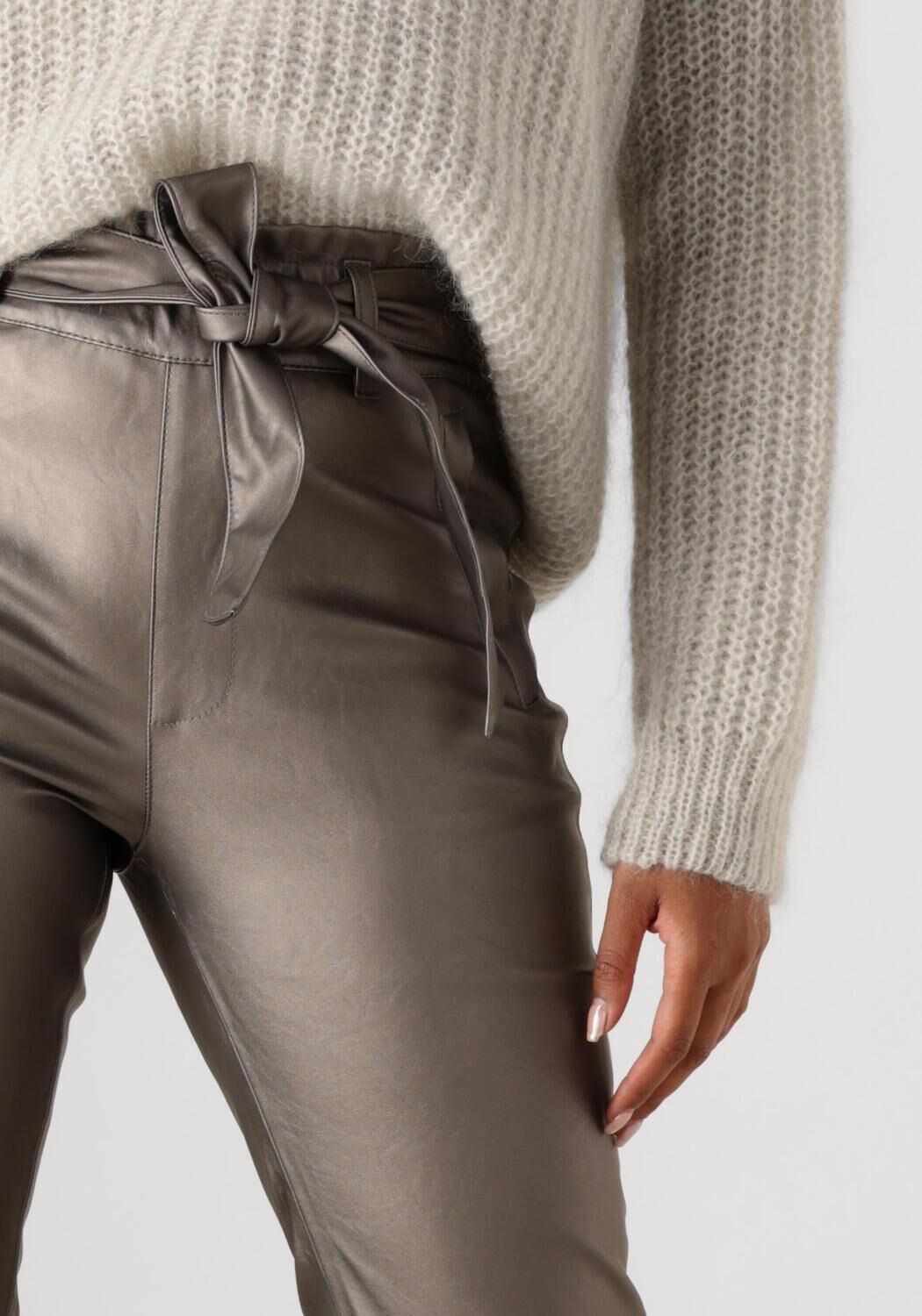 KNIT-TED Dames Broeken Francis Pant Taupe