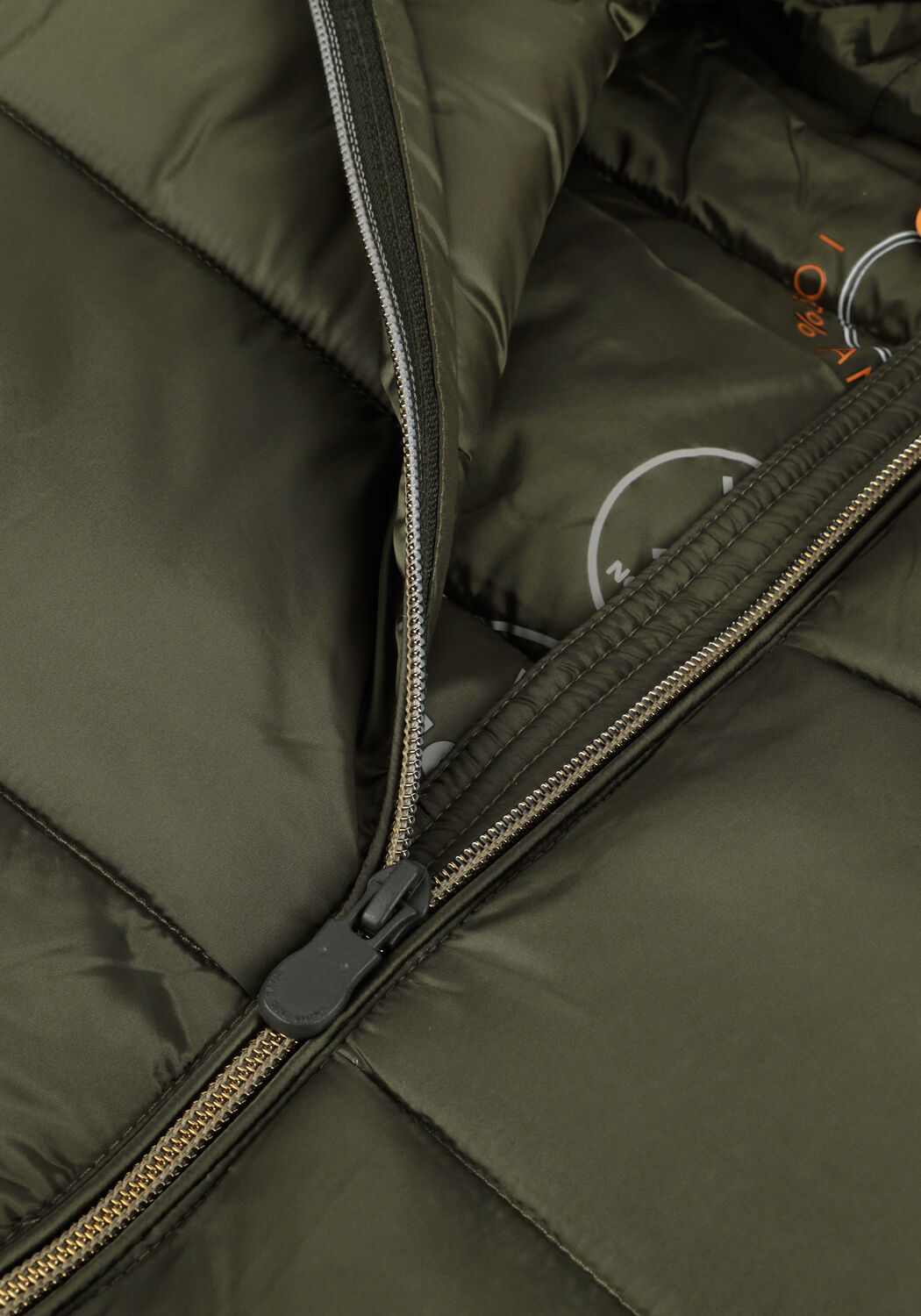 Donkergroene SAVE THE DUCK Gewatteerde jas LYSA - large