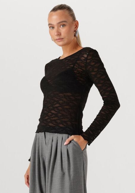 Zwarte Y.A.S. Top YASCARA LS LACE TOP - large