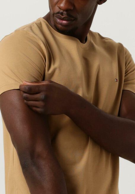 Khaki TOMMY HILFIGER T-shirt STRETCH SLIM FIT TEE - large