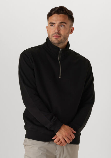 Zwarte PURE PATH Trui LOOSE FIT SWEATERS HALFZIP319 - large