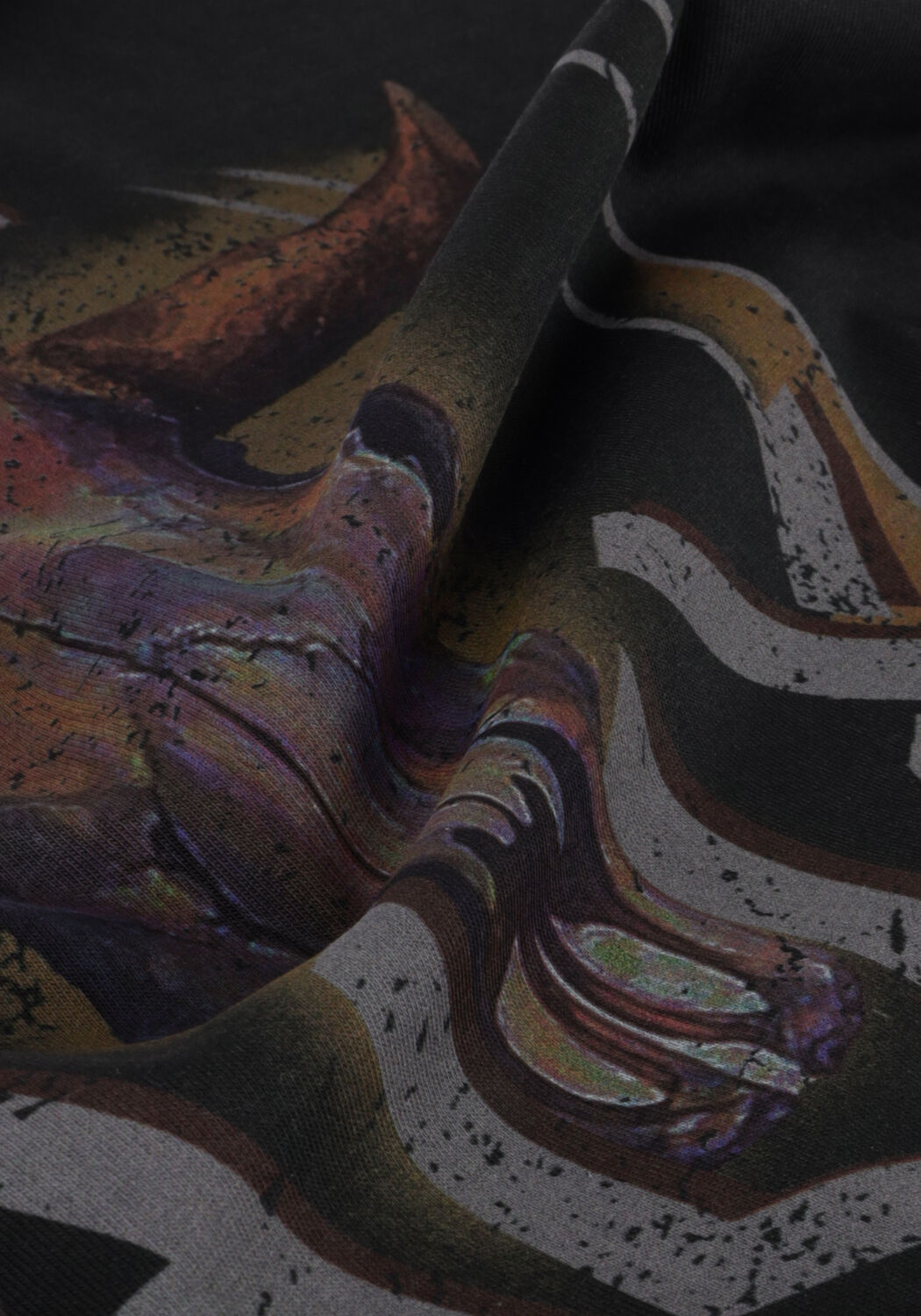 Zwarte ALIX THE LABEL T-shirt LADIES KNITTED BULL T-SHIRT - large